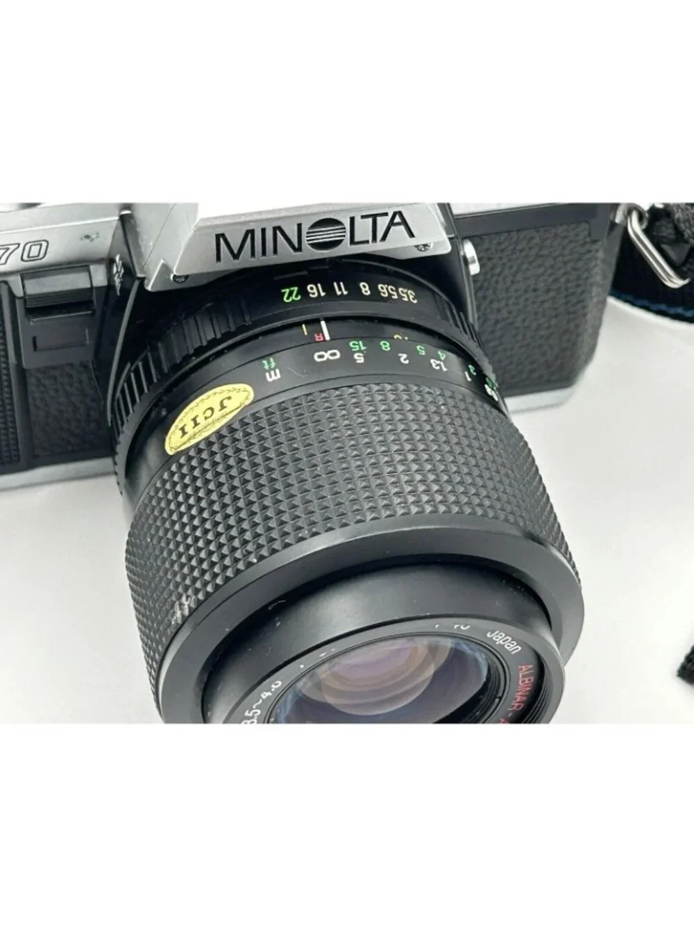 Vintage Minolta X-370 SLR 35mm Camera With Lens And Strap - Untested